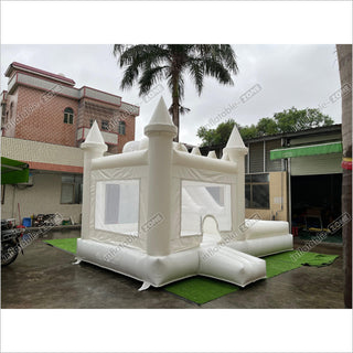 White Custom Inflatable Wedding Bounce Castle White Bounce House Castle