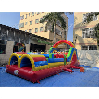 Inflatable Obstacle Course Sports Games Race With Obstacles Course Bounce House