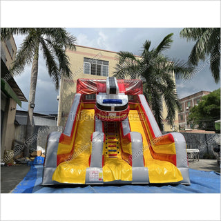 Inflatable Fire Truck Slide Jumper House Car Inflatable Dry Slide