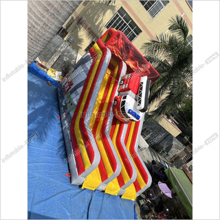 Inflatable Fire Truck Slide Jumper House Car Inflatable Dry Slide