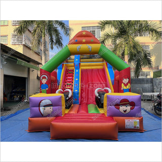 Inflatable Slide Blow Up Jumper House Inflatable Amusement Park Bouncy Castle With Slide