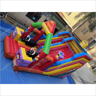 Inflatable Slide Blow Up Jumper House Inflatable Amusement Park Bouncy Castle With Slide