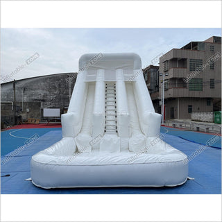 White Wild Inflatable Slide White Inflatable Water Slide White Water Bounce House Jumping