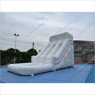 White Wild Inflatable Slide White Inflatable Water Slide White Water Bounce House Jumping