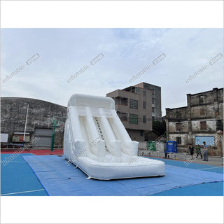 White Wild Inflatable Slide White Inflatable Water Slide White Water Bounce House Jumping