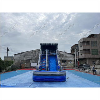 Inflatable Outdoor Water Slide With Water Pool Blow Up Jumping Water Slide