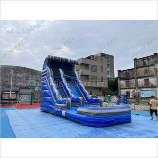 Inflatable Outdoor Water Slide With Water Pool Blow Up Jumping Water Slide