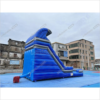 Inflatable Outdoor Water Slide With Water Pool Blow Up Jumping Water Slide