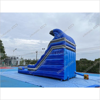 Inflatable Outdoor Water Slide With Water Pool Blow Up Jumping Water Slide