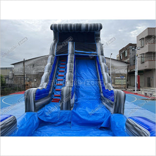 Inflatable Outdoor Water Slide With Water Pool Blow Up Jumping Water Slide