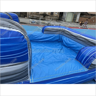 Inflatable Outdoor Water Slide With Water Pool Blow Up Jumping Water Slide