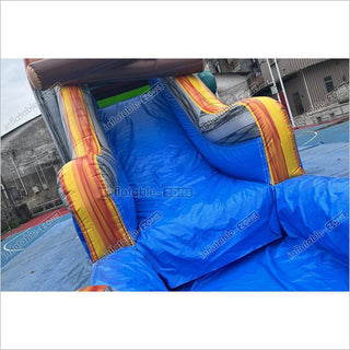 Dinosaur Water Inflatable Commercial Bounce House Wet Dry Combo Bouncy Castle With Slide And Pool