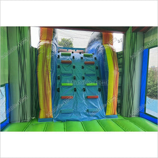 Dinosaur Water Inflatable Commercial Bounce House Wet Dry Combo Bouncy Castle With Slide And Pool