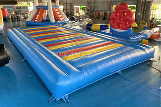 Colorful Rainbow Large Outdoor Inflatable Jump Pad For Kids Inflatable Jump Bag Mat