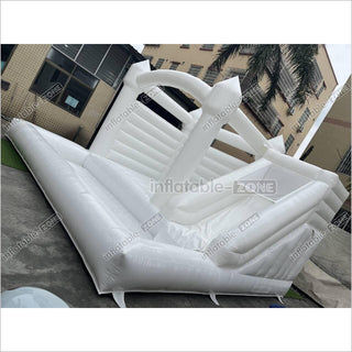 Outdoor Large White Inflatable Bouncer Jumping Slide Bouncy Castle With Ball Pit Combo Bounce House Party