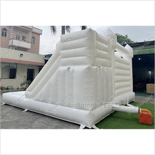 Outdoor Large White Inflatable Bouncer Jumping Slide Bouncy Castle With Ball Pit Combo Bounce House Party