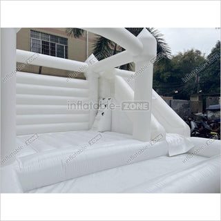 Outdoor Large White Inflatable Bouncer Jumping Slide Bouncy Castle With Ball Pit Combo Bounce House Party