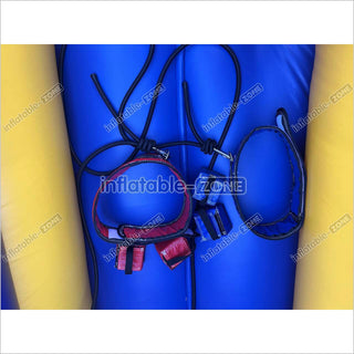 Inflatable Dual Lane Bungee Running Kids Adults Play Interactive Game Inflatable Bungee Run Challenge