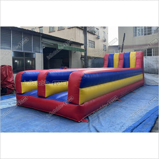 Inflatable Dual Lane Bungee Running Kids Adults Play Interactive Game Inflatable Bungee Run Challenge