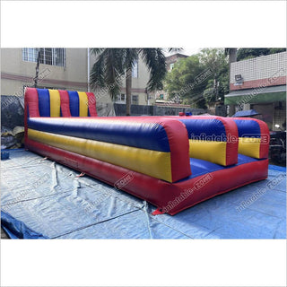 Inflatable Dual Lane Bungee Running Kids Adults Play Interactive Game Inflatable Bungee Run Challenge