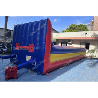 Inflatable Dual Lane Bungee Running Kids Adults Play Interactive Game Inflatable Bungee Run Challenge