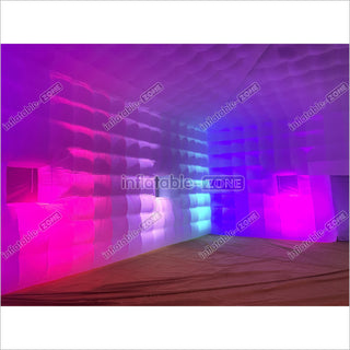 Commercial Inflatable Nightclub Inflatable Party Tent Inflatable Cube Tent With LED Lights For Outdoor Events