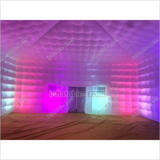 Commercial Inflatable Nightclub Inflatable Party Tent Inflatable Cube Tent With LED Lights For Outdoor Events