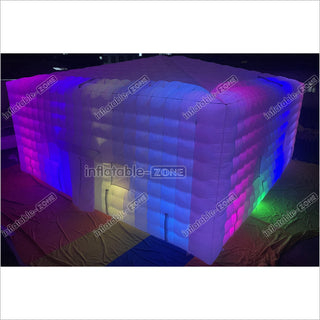 Commercial Inflatable Nightclub Inflatable Party Tent Inflatable Cube Tent With LED Lights For Outdoor Events