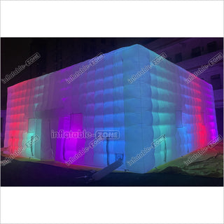 Commercial Inflatable Nightclub Inflatable Party Tent Inflatable Cube Tent With LED Lights For Outdoor Events