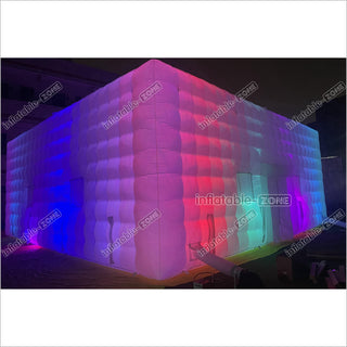 Commercial Inflatable Nightclub Inflatable Party Tent Inflatable Cube Tent With LED Lights For Outdoor Events