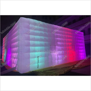 Commercial Inflatable Nightclub Inflatable Party Tent Inflatable Cube Tent With LED Lights For Outdoor Events