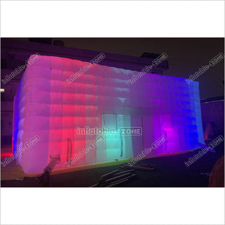 Commercial Inflatable Nightclub Inflatable Party Tent Inflatable Cube Tent With LED Lights For Outdoor Events