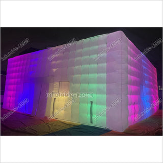 Commercial Inflatable Nightclub Inflatable Party Tent Inflatable Cube Tent With LED Lights For Outdoor Events