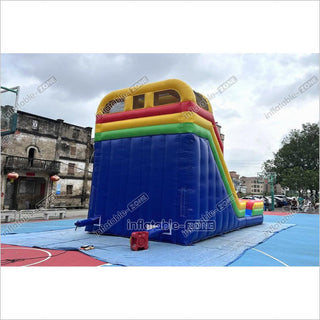 Giant Inflatable Double Lane Dry Slide Blow Up Bouncy Jumping Castle Slide For Children Playground