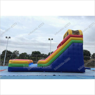 Giant Inflatable Double Lane Dry Slide Blow Up Bouncy Jumping Castle Slide For Children Playground