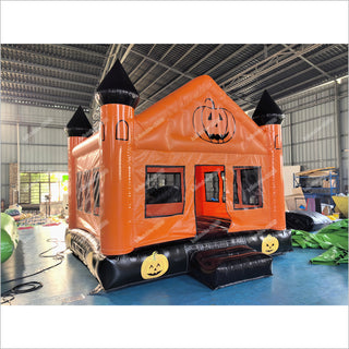 Inflatable Indoor Bounce House Halloween Pumpkin Blow Ups Jumper Birthday Party Bouncy Castle Rentals