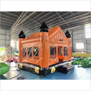 Inflatable Indoor Bounce House Halloween Pumpkin Blow Ups Jumper Birthday Party Bouncy Castle Rentals