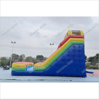 Colorful Giant Inflatable Slide Double Lanes Inflatable Kids Slides Bouncy And Fun Party For Playground