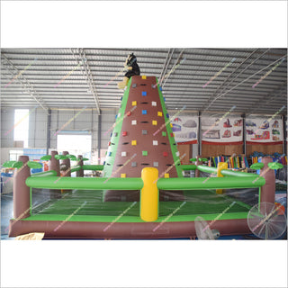 Amusement Park Games Inflatable Monkey Climbing Wall Near Me Tower Rock Mountain Wall Climbing - Inflatable-Zone