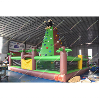 Amusement Park Games Inflatable Monkey Climbing Wall Near Me Tower Rock Mountain Wall Climbing - Inflatable-Zone