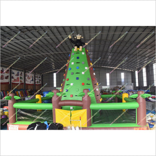 Amusement Park Games Inflatable Monkey Climbing Wall Near Me Tower Rock Mountain Wall Climbing - Inflatable-Zone