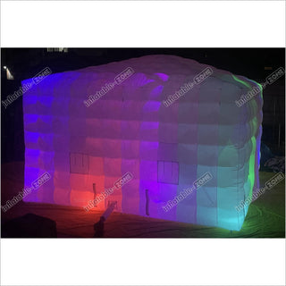 Outdoor Inflatable Nightclub White Large Inflatable Party Tent With LED Lights