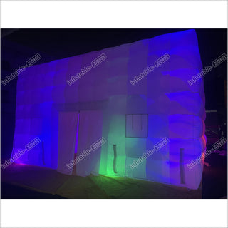 Outdoor Inflatable Nightclub White Large Inflatable Party Tent With LED Lights