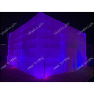 White Inflatable Night Club Disco Outdoor Inflatable Nightclub White Large Inflatable Party Tent With LED Lights