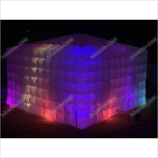 Outdoor Inflatable Nightclub White Large Inflatable Party Tent With LED Lights