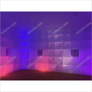 White Inflatable Night Club Disco Outdoor Inflatable Nightclub White Large Inflatable Party Tent With LED Lights