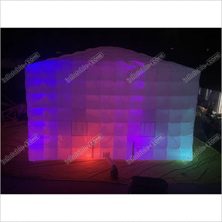 White Inflatable Night Club Disco Outdoor Inflatable Nightclub White Large Inflatable Party Tent With LED Lights