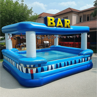 The Pool Bar Swimming Pool Pub Water Party Games Backyard Water Activities Inflatable Pool Bar For Sale