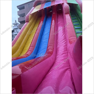 Large Outdoor Water Slide Jumping Castle Inflatable Pool Obstacle Water Slides For Kids