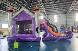 Inflatable Slide And Bounce House Combo For Sale Spooky Halloween Inflatable Bouncy Castle With Slide Hire